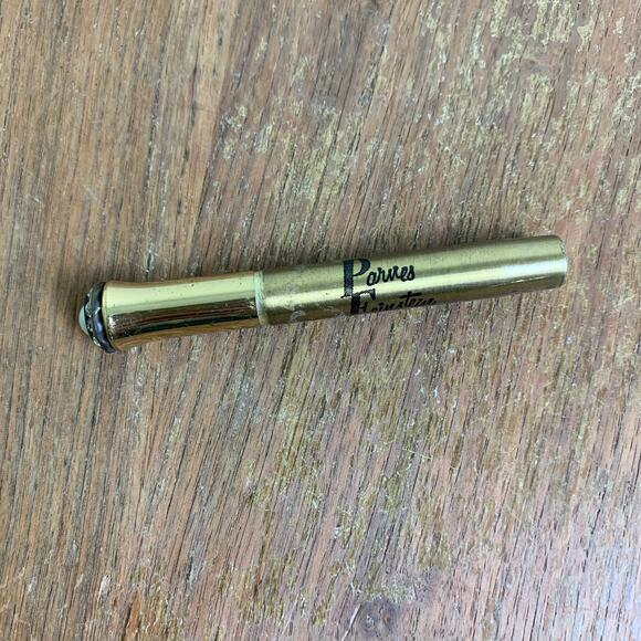 Vintage Parnes Feinstein Brass Pearl‎ Rhinestone Cherry Spice Perfume Pen EMPTY - Picture 1 of 10